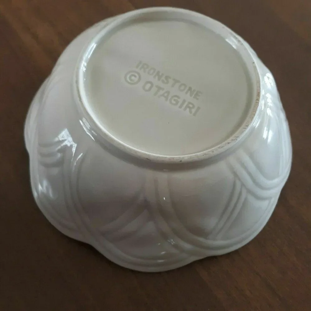 Otagiri Fruit Basket Fruit Dessert Sauce Bowl Embossed Basketweave